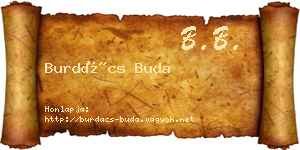 Burdács Buda névjegykártya